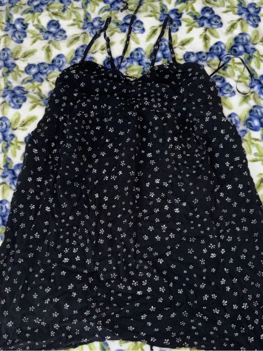 La Hearts Black Floral Spaghetti-Strap Camisole